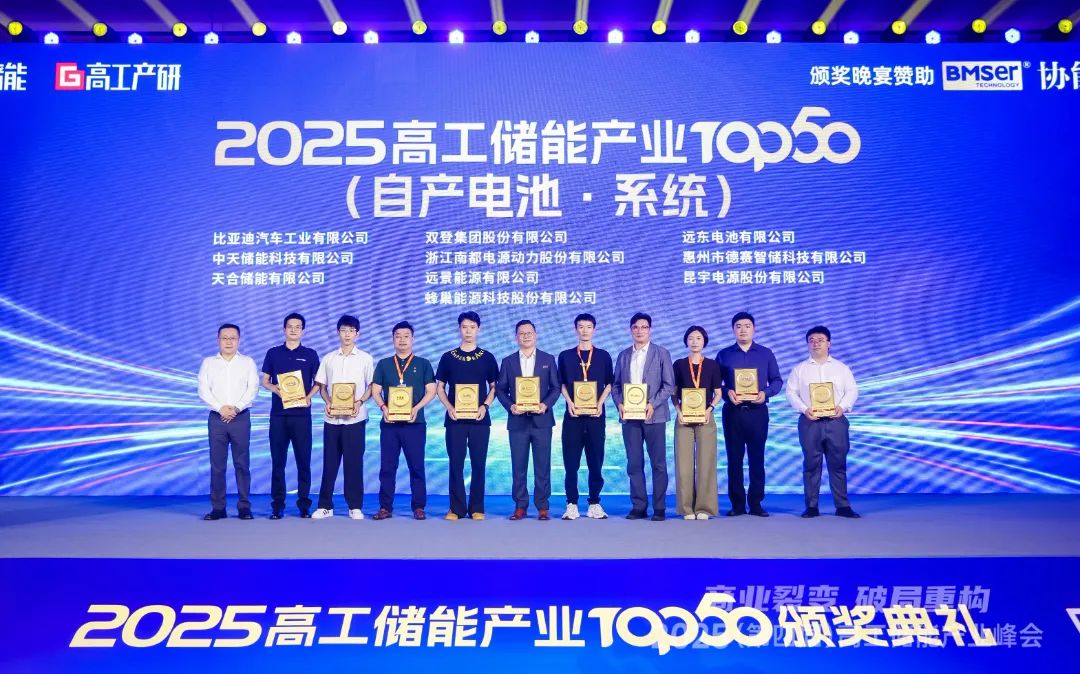 再獲殊榮!德賽電池榮登2025高工儲(chǔ)能產(chǎn)業(yè)“儲(chǔ)能電池·系統(tǒng)榜單TOP10”